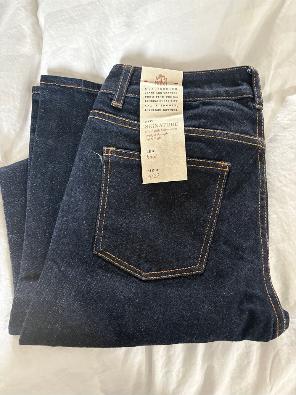 Talbots Women's Boot Cut Jeans - Dark Blue